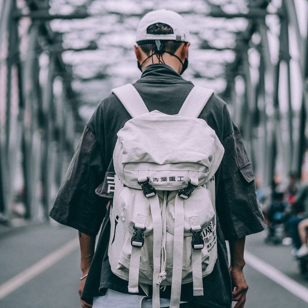 Travel Streetwear Backpack Techwear Streetwear Bag Hi-bag1-beige - Picture 2 of 9